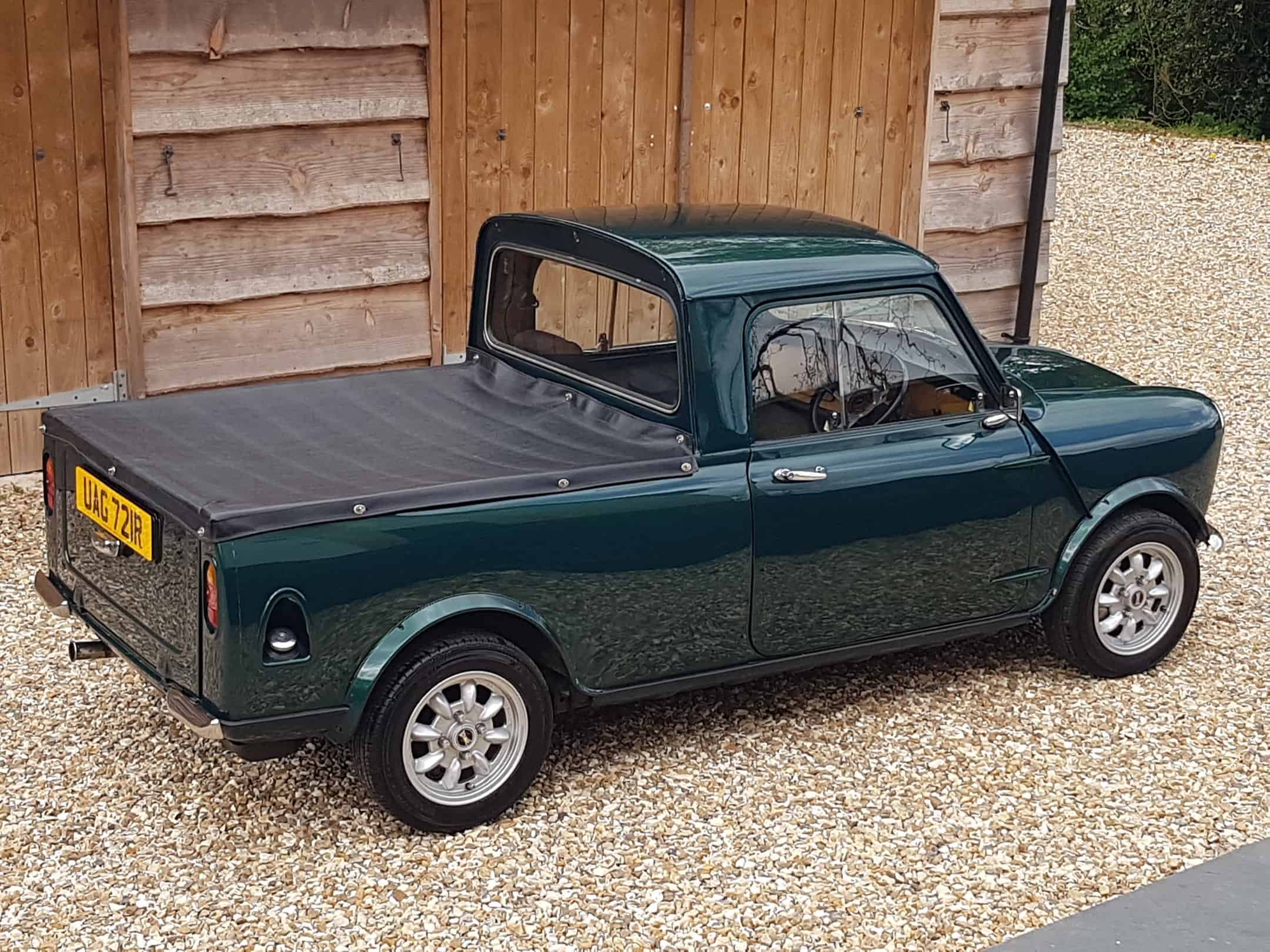 ** NOW SOLD ** 1977 Mini Pick Up In British Racing Green. 1275 cc Engine, So Great Fun!